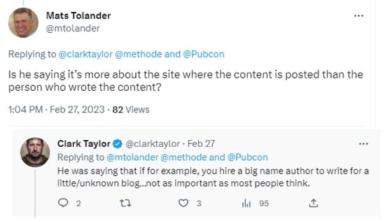 Google authorship tweet