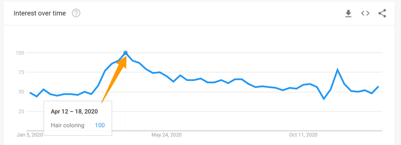 Google Trends Hair Coloring